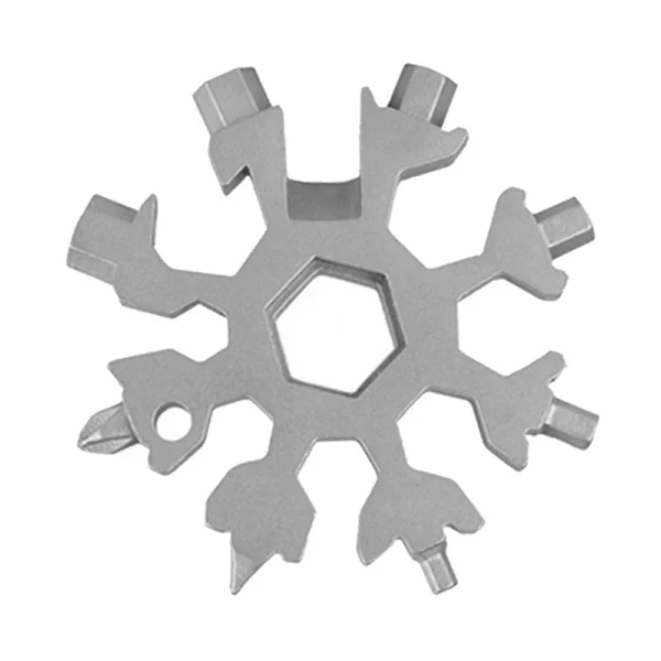 18-in-1 Snowflake Spanner Keyring | Hex Wrench & Multifunction Outdoor Tool | Compact Camping & Survival Hand Tool - Image 6