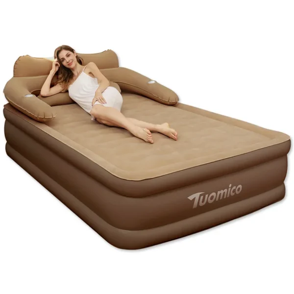 Double Camping Inflatable Bed | 152*203*48CM Comfortable Collapsible Air Mattress | Portable Sleeping Mat for Two - Image 3