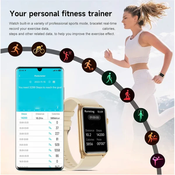 2025 Smartwatch for Men & Women – Advanced Health Monitoring with Blood Glucose, Blood Oxygen, Heart Rate, & Body Temperature | Stylish Fitness Tracker - Image 5