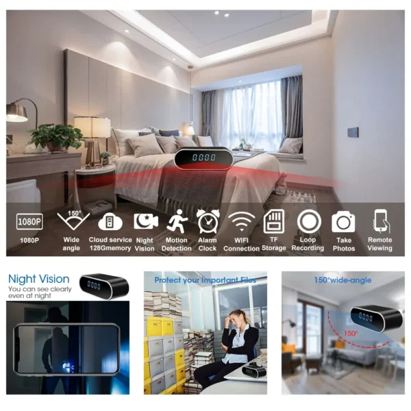 HD 1080P WiFi Mini Camera | Real-Time Home Security Recorder with Motion Detection | Mobile App Control & Hidden TF Card Slot - Image 6