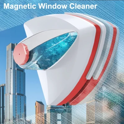 Magnetic Window Cleaner Brush | Double-Sided Wiper with Automatic Water Discharge | Household Glass Cleaning Tool