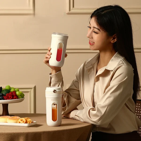 10-Blade Electric Portable Blender | 350ML USB Rechargeable Juicer Cup | Smoothie Maker & Fruit Mixer - Image 5