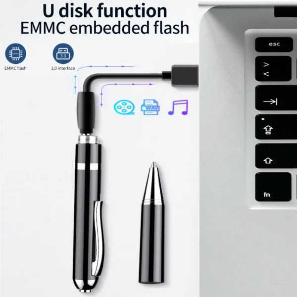 256GB Voice Recorder Pen | Mini Professional Audio Dictaphone with Noise Reduction | MP3 Player & Sound Recording Tool - Image 6