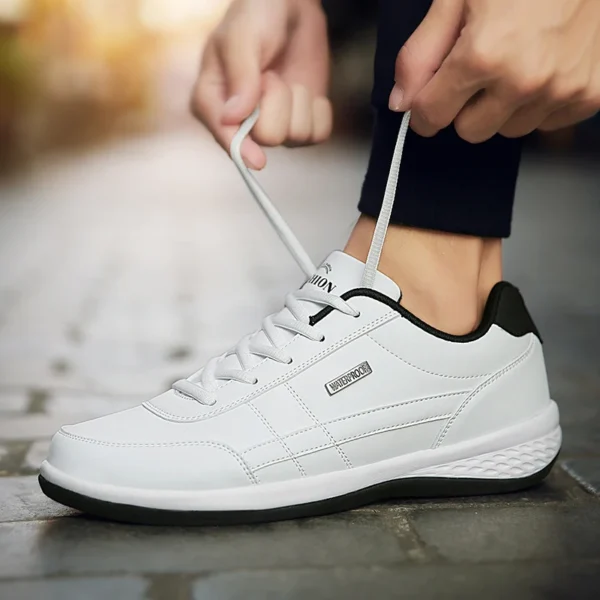 Men's Fashion Casual Shoes – Lightweight PU Leather Outdoor Lace-Up Sneakers | Comfortable & Trendy for Sports and Everyday Wear - Image 6