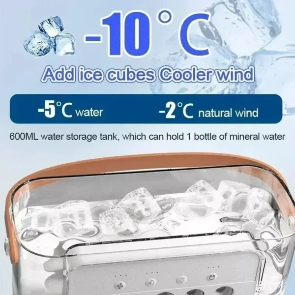 Portable 3-in-1 Air Cooler | Mini Fan, Humidifier & LED Night Light | Home Air Conditioner Alternative - Image 2