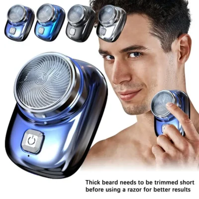 Mini Electric Travel Shaver for Men | Pocket-Sized Cordless Razor | Rechargeable Shaver for Face & Beard