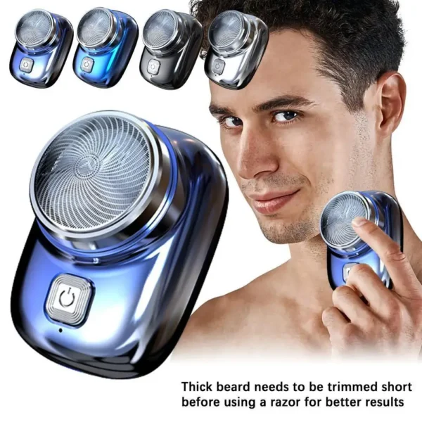 Mini Electric Travel Shaver for Men | Pocket-Sized Cordless Razor | Rechargeable Shaver for Face & Beard