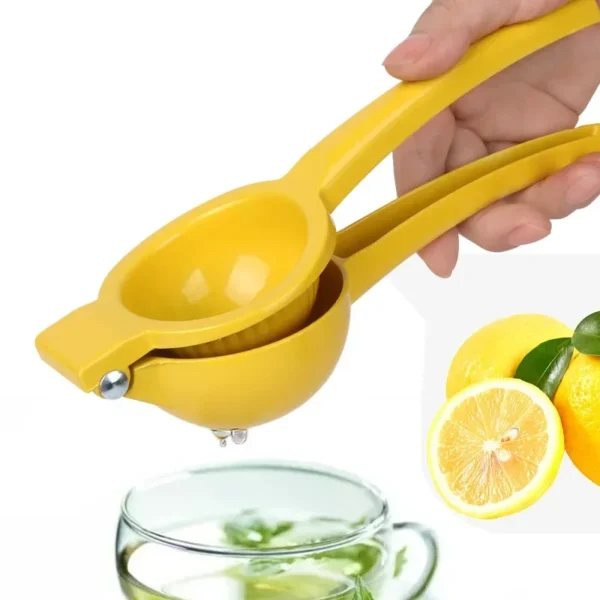 Aluminum Alloy Lemon Squeezer | Hand-Pressed Manual Juicer for Home & Kitchen | Portable Mini Fruit Blender - Image 2