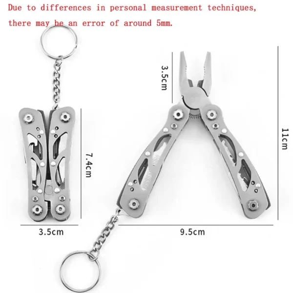 Multi-Tool Pocket Knife | Folding Pliers for Outdoor, Tactical & Survival Use | Portable Multipurpose Repair Tool - Image 5