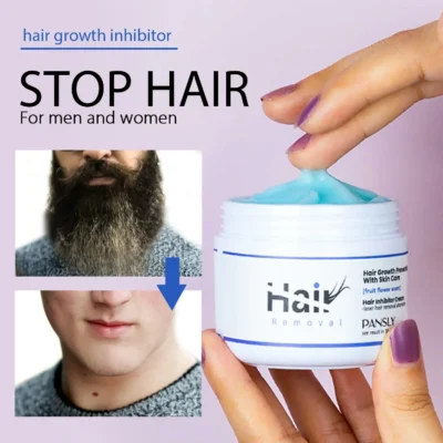 50g Painless Hair Removal Cream – Permanent Hair Growth Inhibitor for Beard, Legs, Armpits & Intimate Areas | Smooth Depilatory Solution