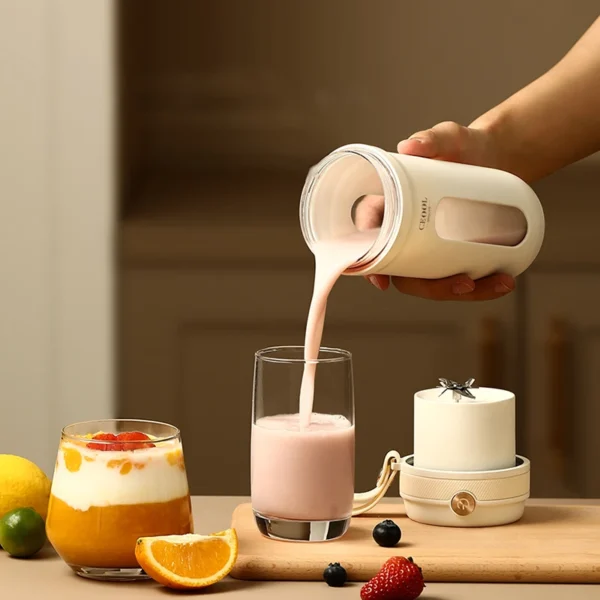 10-Blade Electric Portable Blender | 350ML USB Rechargeable Juicer Cup | Smoothie Maker & Fruit Mixer - Image 4
