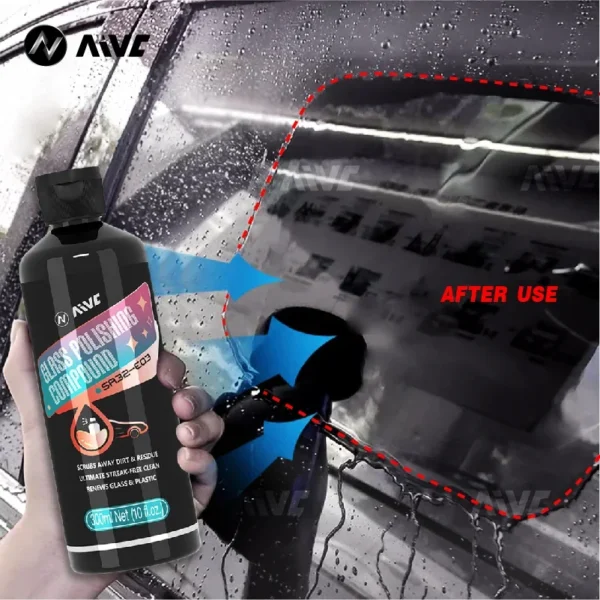 Car Glass Oil Film Remover | AIVC Glass Polishing Compound | Windshield Cleaner for Clear Auto Window Detailing - Image 5