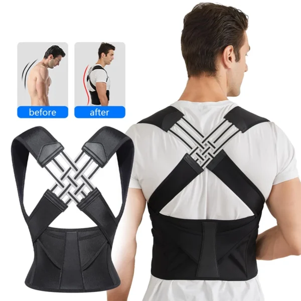 Back Posture Corrector Brace | Breathable Support Belt for Women, Students & Kids | Adjustable Shoulder Strap for Comfort - Image 2