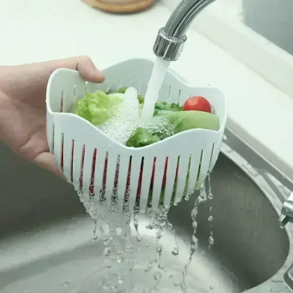 Vegetable Salad Chopper | Cutting Bowl for Slicing Fruits & Vegetables | Kitchen Tools & Gadgets for Quick Meal Prep - Image 2