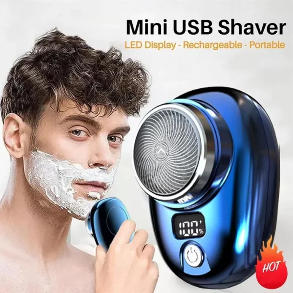 Men's USB Rechargeable Electric Shaver | Portable Mini Beard & Body Hair Trimmer | Comfortable Travel Razor