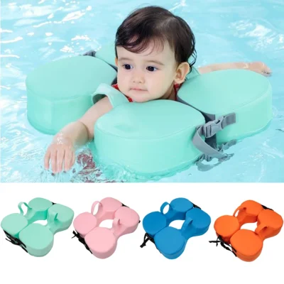 Non-Inflatable Baby Swim Trainer | Anti-Rollover Underarm Swimming Ring for Infants 3-36 Months | Safe & Durable Design