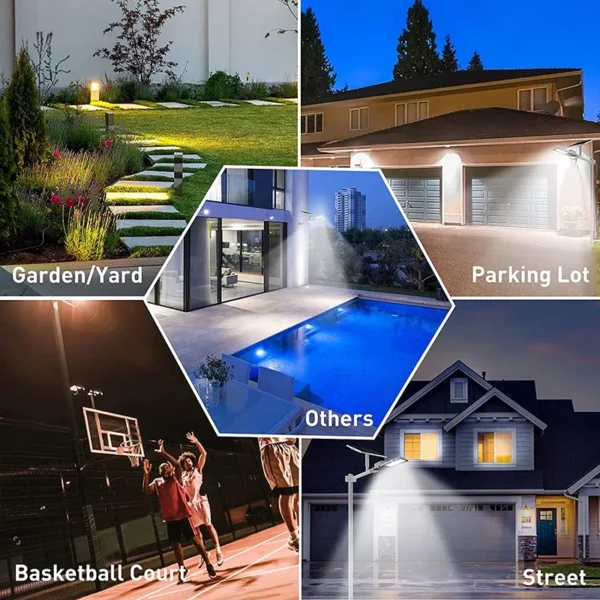 200W Solar Street Light – 6000mAh Waterproof Outdoor Light | Automatic Dusk-to-Dawn Lighting for Garage, Garden & Pathways - Image 3