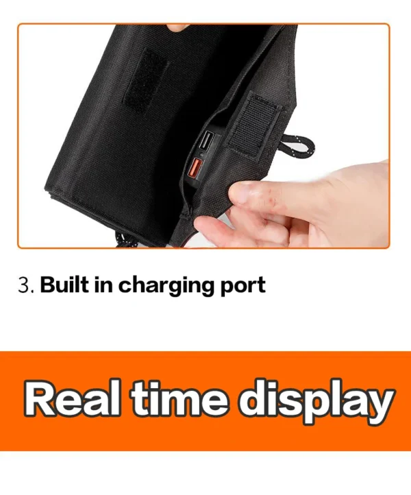 6-Fold 800W Foldable Solar Panel – 20Wh Portable USB Charger | 5V DC Full-Time Power Supply for Mobile Devices - Image 4