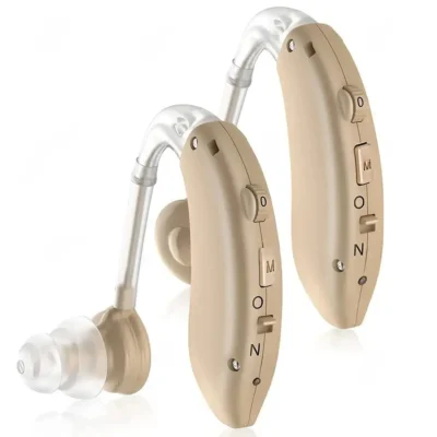 2024 Rechargeable Digital Hearing Aid | Adjustable Sound Amplifier for Elderly & Deaf | Portable BTE Hearing Solution