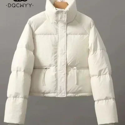 2025 Women's Winter Jacket – Korean Fashion Stand Collar Cotton-Padded Coat | Thickened & Stylish Short Bread Jacket for Cold Weather