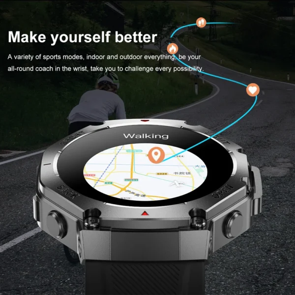 2025 New LED Smartwatch – HD AMOLED Display with Bluetooth Calling | Heart Rate Monitoring & Health Tracking for Men & Women | Waterproof Fitness Smartwatch - Image 5