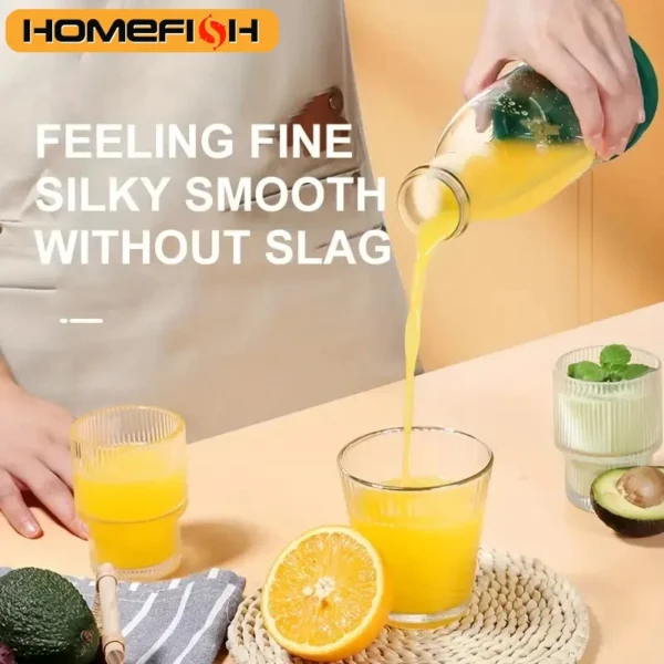 Electric Juicer Cup | 6-Blade USB Portable Blender | Mini Milkshake & Fruit Mixing Machine for Fresh Juice on the Go - Image 3