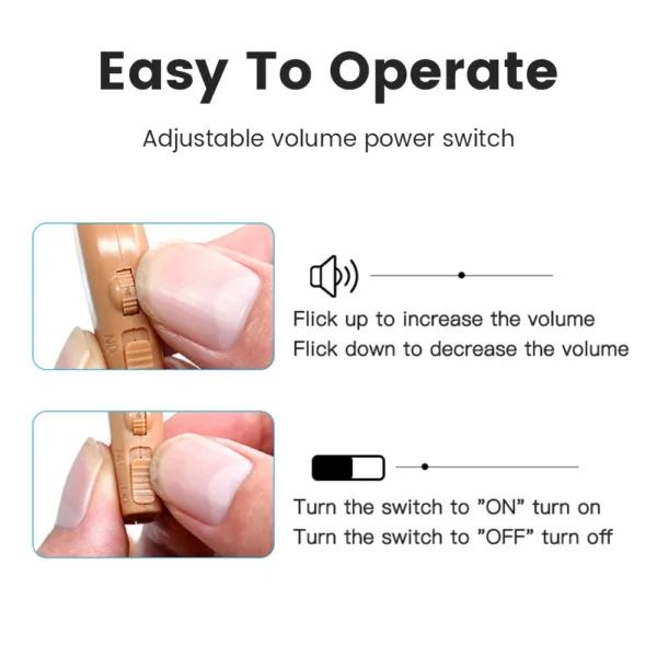 Portable Rechargeable Hearing Aid | Magnetic Charging Sound Amplifier for Elderly & Deaf | Compact & Lightweight Design - Image 5