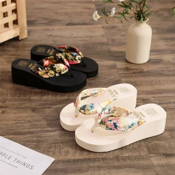 2025 Women's Summer Flip Flops – Stylish Platform Wedge Sandals | Beach & Casual Outdoor Footwear for Every Summer Adventure - Image 3