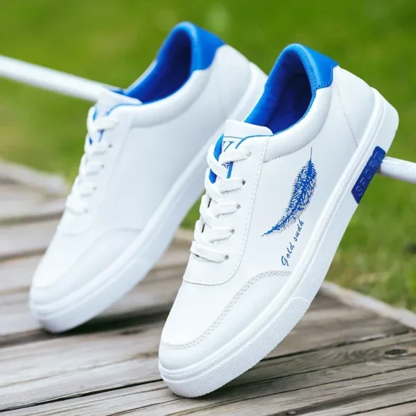 2024 Men's All-Match Trendy Sneakers – Comfortable Casual Sport Shoes for Spring | Stylish White Fashion Sneakers for Students & Everyday Wear - Image 2