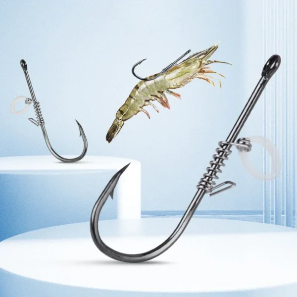 Live Fish Hook with Shrimp Back & Red Oil Fishing Float | 15pcs for Perch Fishing | Premium Quality Tackle - Image 4