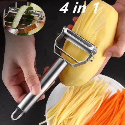 Multifunctional Kitchen Peeler | Stainless Steel Vegetable & Fruit Peeler | Durable Potato Slicer & Carrot Shredder