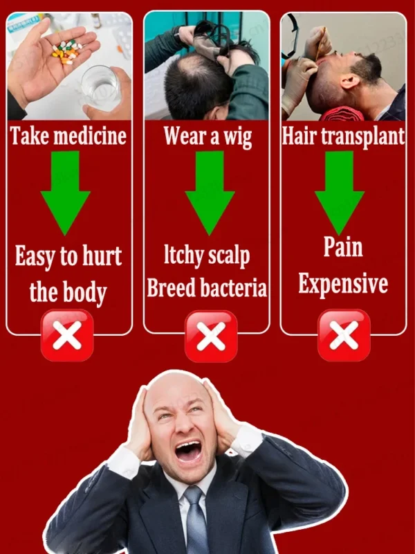 2025 Latest Hair Growth Technology | Stimulates Hair, Beard & Chest Hair Growth | Eliminates Baldness Effectively - Image 4