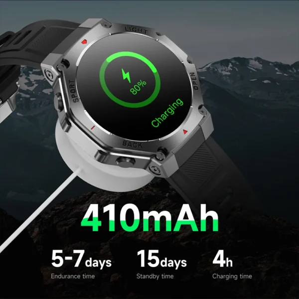 2025 New LED Smartwatch – HD AMOLED Display with Bluetooth Calling | Heart Rate Monitoring & Health Tracking for Men & Women | Waterproof Fitness Smartwatch - Image 6