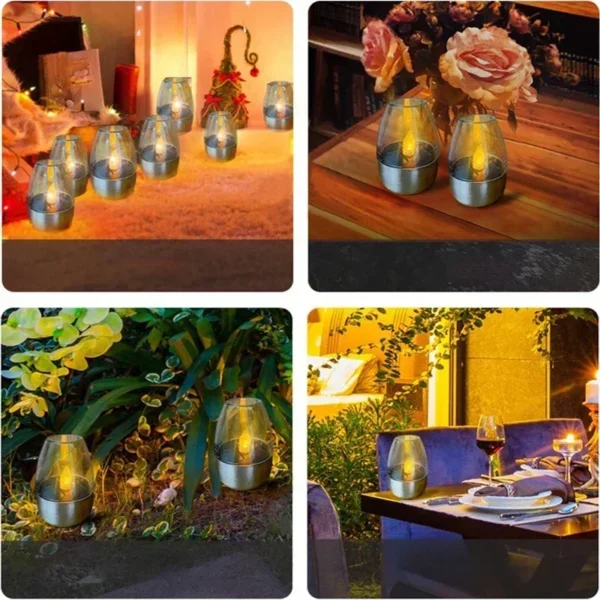 LED Solar Candles | Flameless Rechargeable Night Light for Weddings, Parties & Garden Decor | Waterproof Outdoor Lamp - Image 4