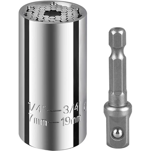 7-19mm Universal Torque Wrench Socket | Multifunctional Sleeve & Bushing Spanner Set | Portable Hand Tool Repair Kit