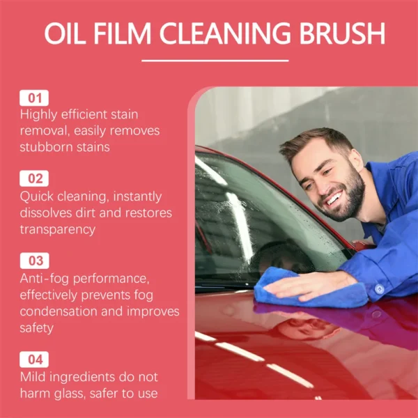 Car Glass Oil Film Remover | Hydrophobic Coating Cleaning Tool | Windshield & Window Detailing for Clear Auto Glass - Image 2