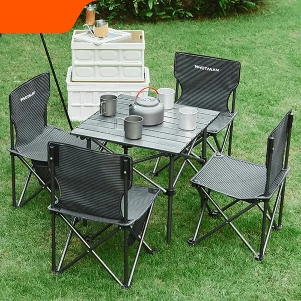 Portable Camping Table & Folding Chair | Waterproof Ultra-Light Picnic Table for Outdoor Garden & Travel - Image 6