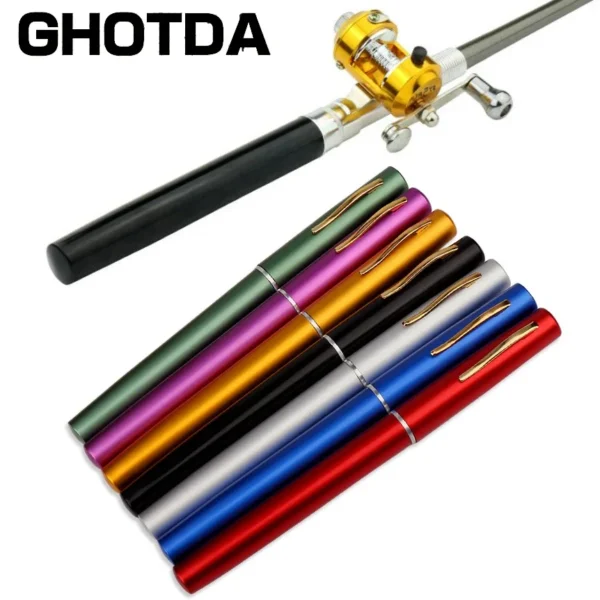 Mini Portable Fishing Rod | Pen-Shaped Aluminum Alloy Pocket Fishing Pole with Reel | Compact & Lightweight Design - Image 5