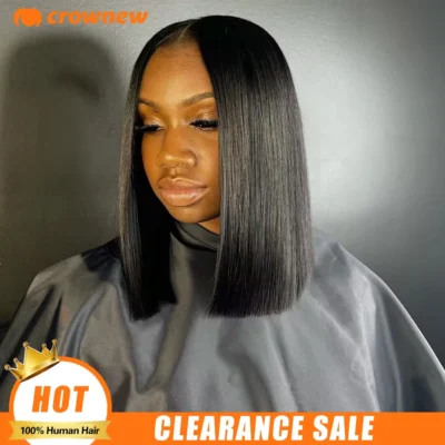Bob Wig 100% Human Hair | HD Transparent 13x4 Lace Front Wig | Straight Bob Wig for Women | Affordable Luxury