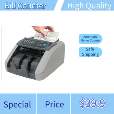 Huaen-307 Automatic Money Counter | Bill Counting Machine with LED Display, UV & MG Detection