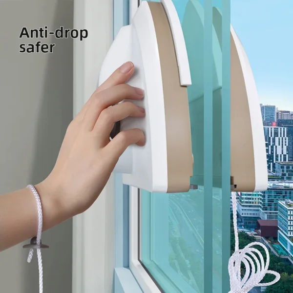 Magnetic Window Cleaner Brush | Double-Sided Wiper with Automatic Water Discharge | Household Glass Cleaning Tool - Image 2