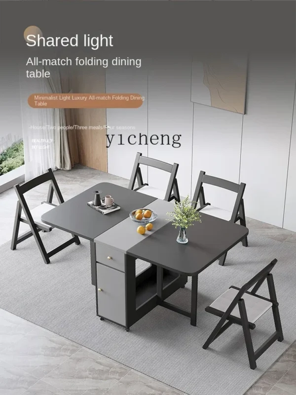 XL Removable Folding Dining Table | Rectangular Multi-Function Wall-Mounted Eating Table | Space-Saving Design - Image 5