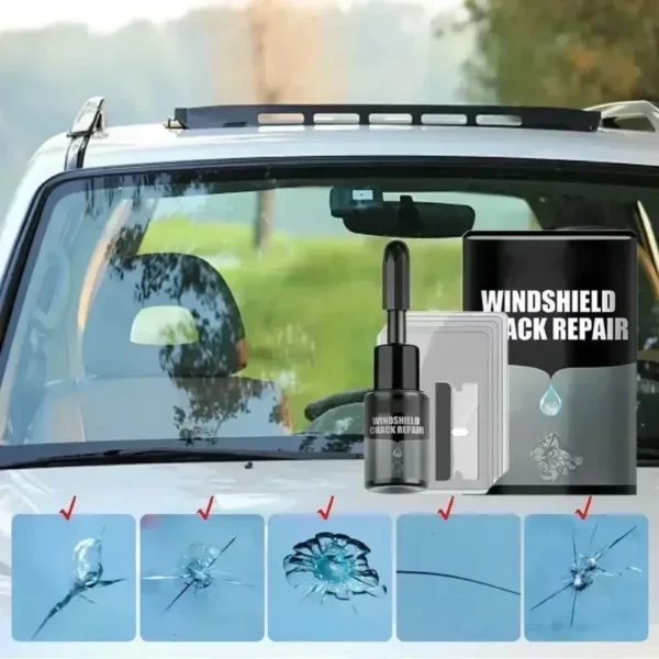 Windscreen Crack Repair Fluid | Glass Curing Glue for Car Windshield Scratch Restoration | Window Repair Resin Solution - Image 3