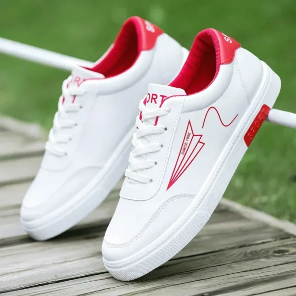 2024 Men's All-Match Trendy Sneakers – Comfortable Casual Sport Shoes for Spring | Stylish White Fashion Sneakers for Students & Everyday Wear - Image 4