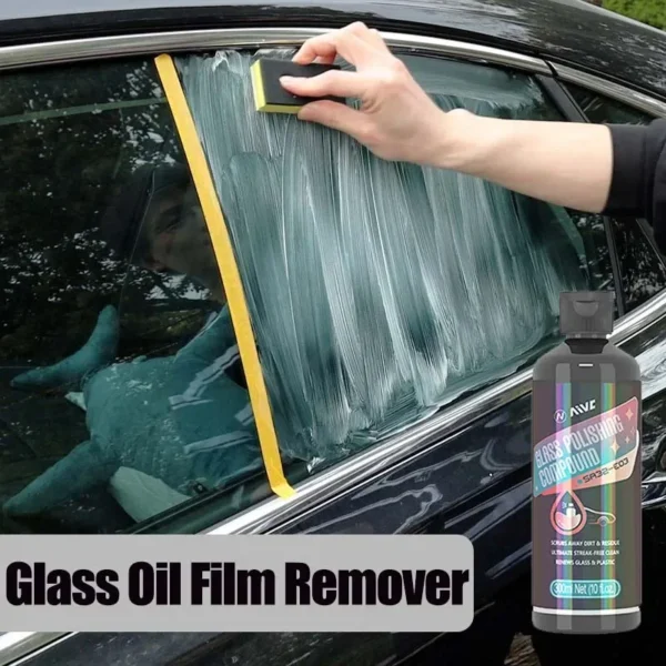 Car Glass Oil Film Remover | AIVC Glass Polishing Compound | Windshield Cleaner for Clear Auto Window Detailing - Image 2