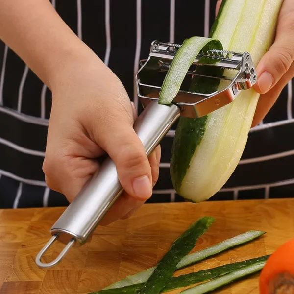 Multifunctional Kitchen Peeler | Stainless Steel Vegetable & Fruit Peeler | Durable Potato Slicer & Carrot Shredder - Image 2