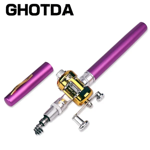 Mini Portable Fishing Rod | Pen-Shaped Aluminum Alloy Pocket Fishing Pole with Reel | Compact & Lightweight Design - Image 6