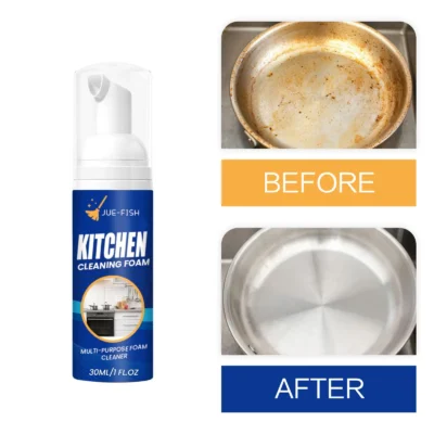 Kitchen Grease Foam Cleaner | Heavy-Duty Degreaser for Ovens, Grills & Stains | Household Cleaning Bubble Foam