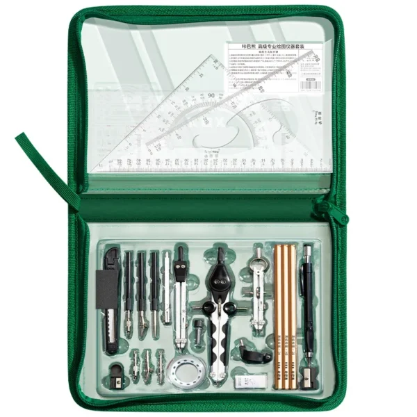 College Student Drawing Tool Set | Mechanical Engineering & Construction Compass Kit | Professional Plotter for Surveying - Image 5
