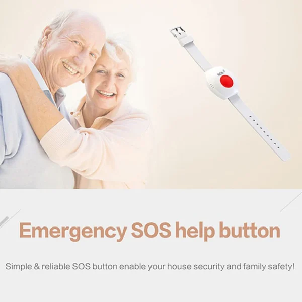 T88C Panic Button RF 315MHz | SOS Emergency Alarm Bracelet for Elderly | GSM Home Security System - Image 3